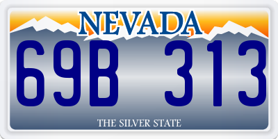 NV license plate 69B313