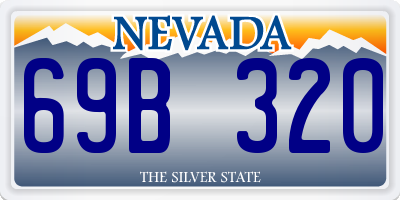 NV license plate 69B320