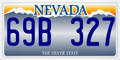 NV license plate 69B327