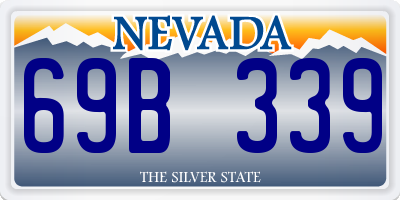 NV license plate 69B339