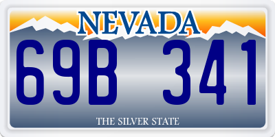 NV license plate 69B341