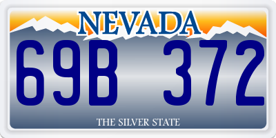 NV license plate 69B372