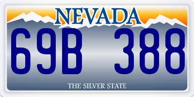 NV license plate 69B388