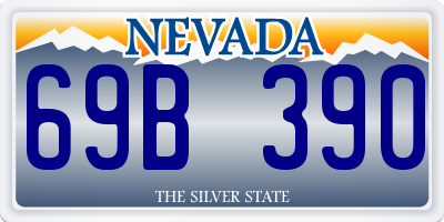 NV license plate 69B390
