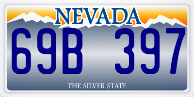 NV license plate 69B397