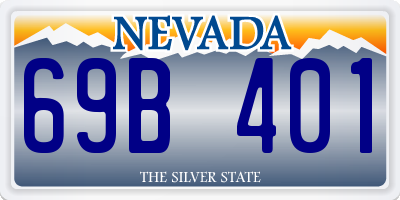NV license plate 69B401