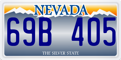 NV license plate 69B405