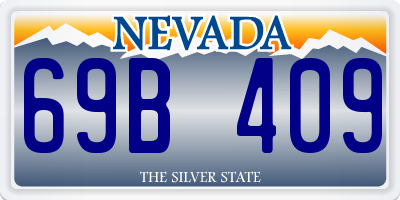 NV license plate 69B409
