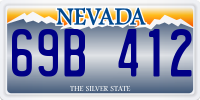 NV license plate 69B412