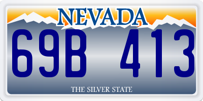 NV license plate 69B413