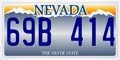 NV license plate 69B414