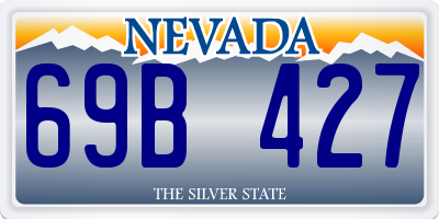 NV license plate 69B427