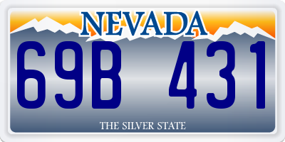 NV license plate 69B431