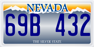 NV license plate 69B432