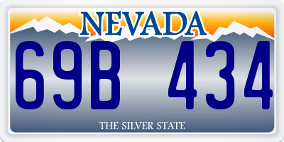 NV license plate 69B434