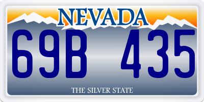 NV license plate 69B435