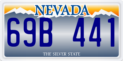 NV license plate 69B441