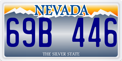 NV license plate 69B446