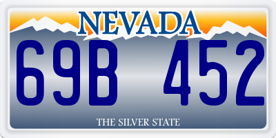 NV license plate 69B452