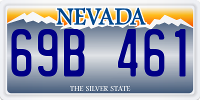 NV license plate 69B461