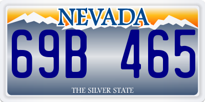NV license plate 69B465