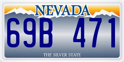 NV license plate 69B471