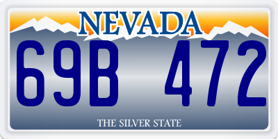 NV license plate 69B472