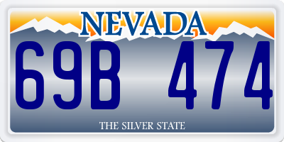 NV license plate 69B474