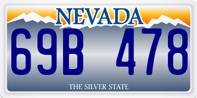 NV license plate 69B478