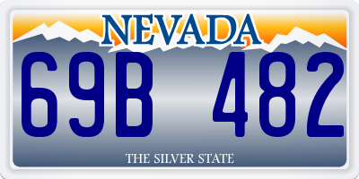NV license plate 69B482