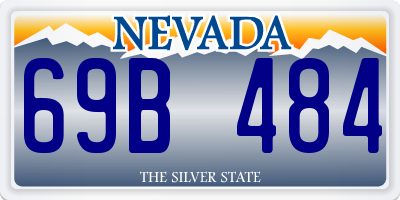 NV license plate 69B484