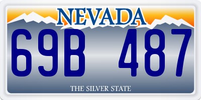 NV license plate 69B487