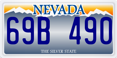 NV license plate 69B490