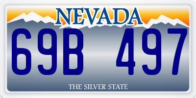 NV license plate 69B497