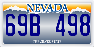 NV license plate 69B498