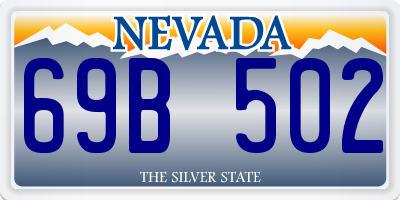 NV license plate 69B502