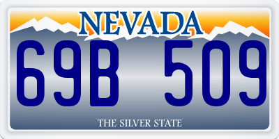 NV license plate 69B509