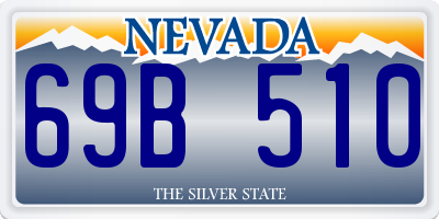 NV license plate 69B510