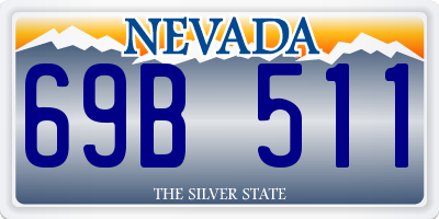 NV license plate 69B511