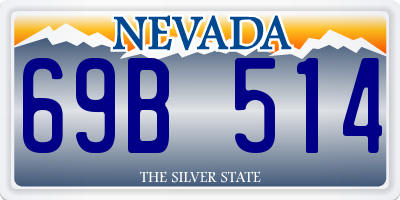 NV license plate 69B514