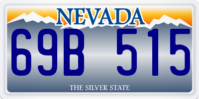 NV license plate 69B515