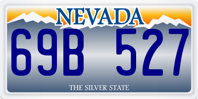 NV license plate 69B527