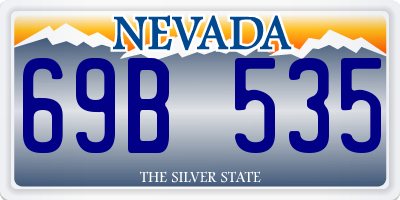 NV license plate 69B535