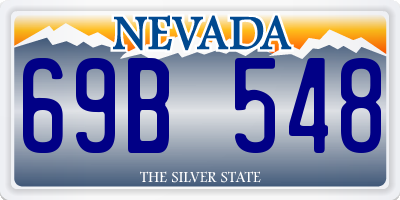 NV license plate 69B548