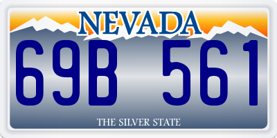 NV license plate 69B561