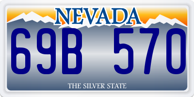NV license plate 69B570