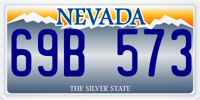 NV license plate 69B573