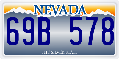NV license plate 69B578