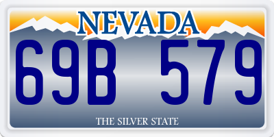NV license plate 69B579