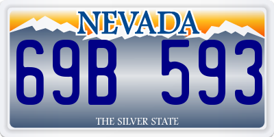 NV license plate 69B593